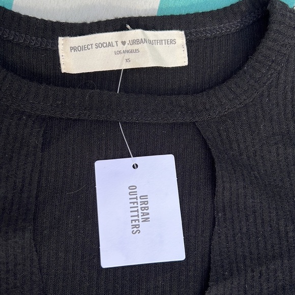 NWT Urban Outfitters Project Social T, Black Cut out Neck Sweater Size XS - Picture 9 of 11